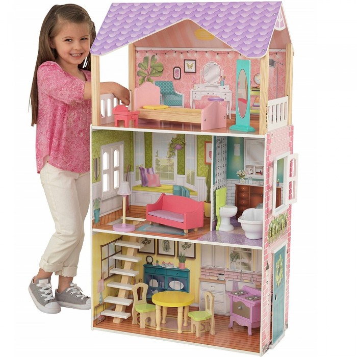 Casuta pentru papusi Poppy Dollhouse KidKraft din lemn de joaca pentru copii